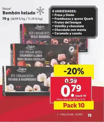 Lidl Deluxe bombón helado oferta