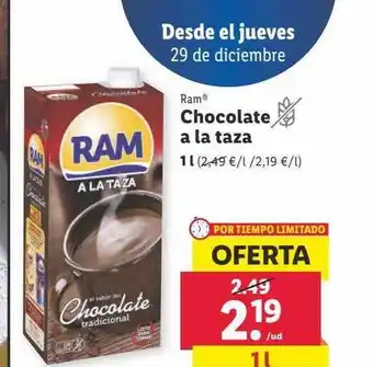 Lidl Ram chocolate a la taza oferta