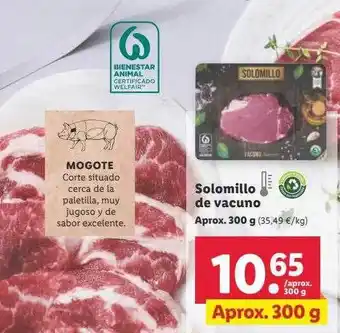 Lidl Solomillo de vacuno oferta