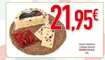 Masymas Queso arándanos o mango naranja wenseleydale oferta
