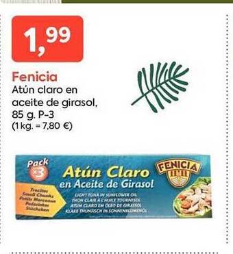 Suma Supermercados Fenicia atún claro en aceite de girasol oferta
