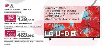 Costco Lg smart tv 4k gama uq90006la lg smart tv 4k 50 oferta