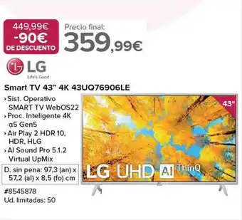 Costco Lg smart tv 43 oferta