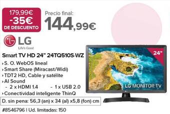 Costco Lg smart tv hd 24 oferta