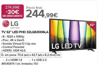 Costco Lg tv 32 oferta