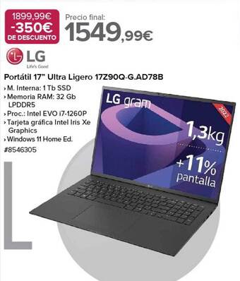 Costco Lg portátil 17 oferta