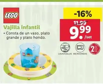 Lidl Vajilla infantil lego oferta
