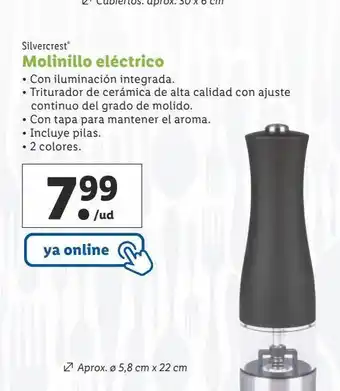Lidl Molinillo electrónico silvercrest oferta
