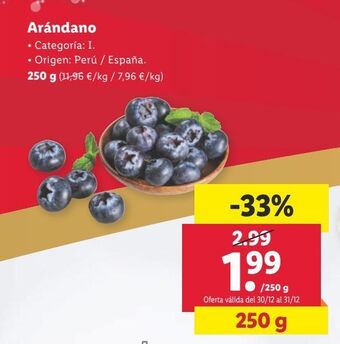 Lidl Arándanos oferta