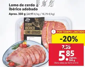 Lidl Lomo ibérico de cerdo oferta