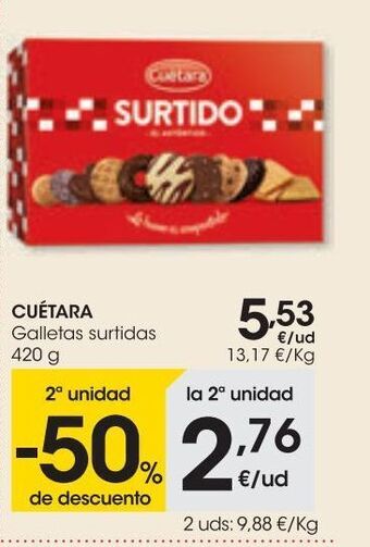 Eroski Cuetara galletas surtidas 420 g oferta