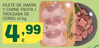 HiperDino Filete de jamón y carne fiesta/ troceada de cerdo oferta