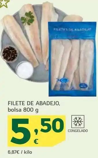 HiperDino Filete de abadejo bolsa oferta