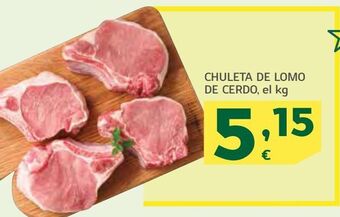 HiperDino Chuleta de lomo de cerdo oferta