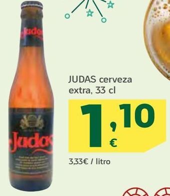 HiperDino Judas cerveza extra oferta