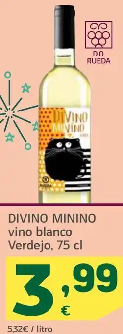 HiperDino Divino minino vino blanco verdejo oferta