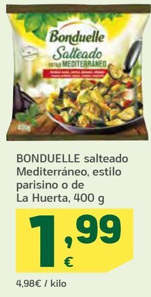 HiperDino Bonduelle salteado mediterráneo, estilo parisino o de la huerta oferta