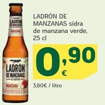 HiperDino Ladrón de manzanas sidra de manzana verde oferta