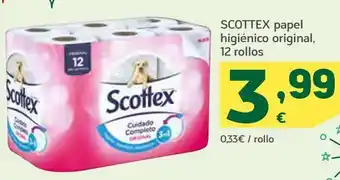 HiperDino Scottex papel higiénico original oferta
