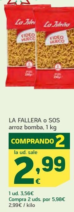 HiperDino La fallera o sos arroz bomba oferta