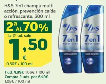 HiperDino H&s 7in1 champú multi acción, prevención caída o refrescante oferta