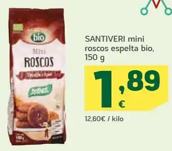 HiperDino Santivieri mini roscos espelta bio oferta