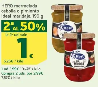 HiperDino Hero mermelada cebolla o pimento ideal maridaje oferta