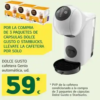 HiperDino Dolce gusto cafetera genio automática oferta