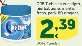 HiperDino Orbit chicle eucalipto, hiebabuena, menta, fresa oferta
