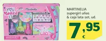 HiperDino Martinelia supergirl uñas & cajas lata set oferta