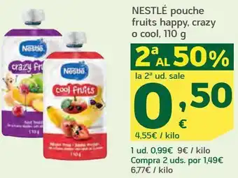 HiperDino Nestlé pouche fruits happy, crazy o cool oferta