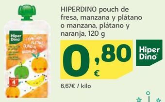 HiperDino Hiperdino pouch de fresa, manzana y plátano o manzana, plátano y naranja oferta