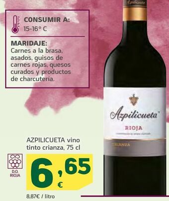 HiperDino Azpilicueta vino tinto crianza oferta