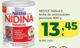 HiperDino Nestlé nidina 2 leche de continuación premium oferta