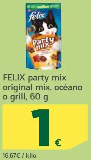 HiperDino Felix party mix original mix, océano o grill oferta
