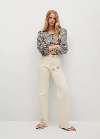 MANGO Blusa chita oferta