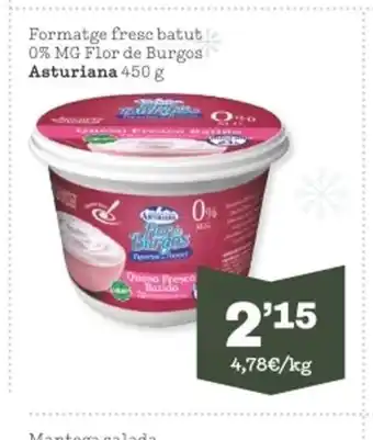 Sorli Formatge Fresc Batut 0% Mg Flor De Burgs Asturiana 450 g oferta