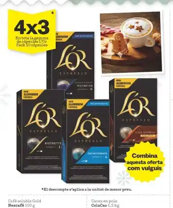 Sorli En Tota La Gamme De Capsules L'Or Pack 10 Capsules oferta