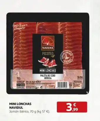 Alcampo Mini lonchas navidul oferta