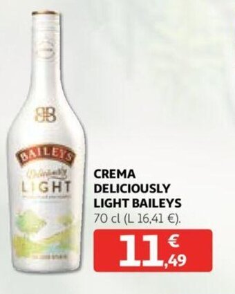 Alcampo Crema deliciously light baileys oferta