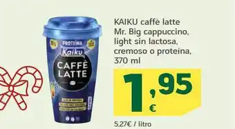 HiperDino Kaiku caffè latte mr. big cappuccino light sin lactosa, cremoso o proteina oferta