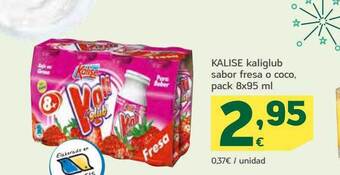 HiperDino Kalise kaliglub sabor fresa o coco oferta