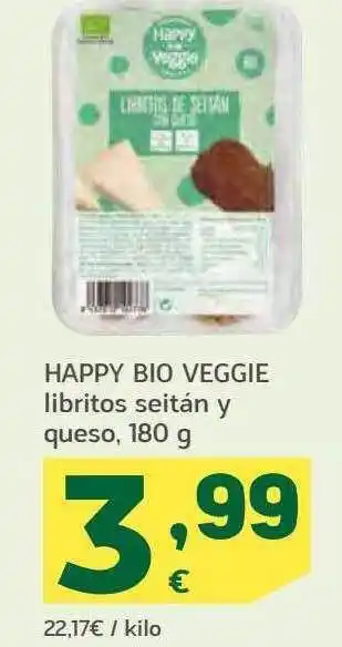 HiperDino Happy bio veggie libritos seitán y queso oferta