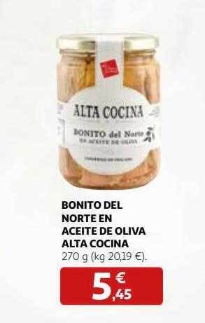 Alcampo Bonito del norte en aceite de oliva alta cocina oferta