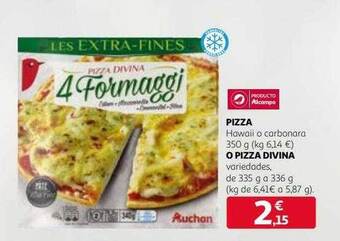 Alcampo Pizza hawaii o carbonara o pizza divina oferta