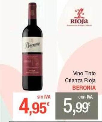 Masymas Vino tinto crianza rioja beronia oferta