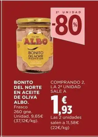 El Corte Inglés 2a unidad -80% bonito del norte en aceite de oliva albo oferta
