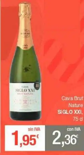 Masymas Cava brut nature siglo xxl oferta