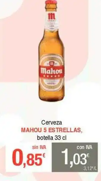 Masymas Cerveza mahou 5 estrellas botella oferta