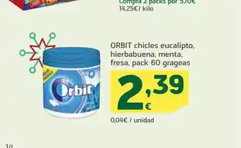 HiperDino Orbit chiles eucalipto hierbabuena, menta, fresa oferta